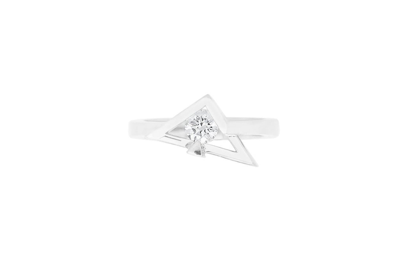 Escher: Brilliant Cut Diamond Solitaire Ring