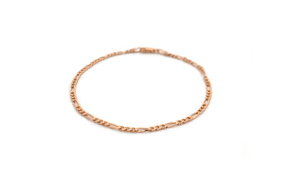 Diamond Cut Figaro Chain Bracelet 3-1 in 9ct Gold