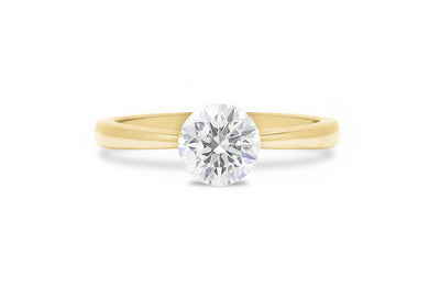 The Floeting® Diamond Ring in Yellow Gold | 1.01ct H VS1.