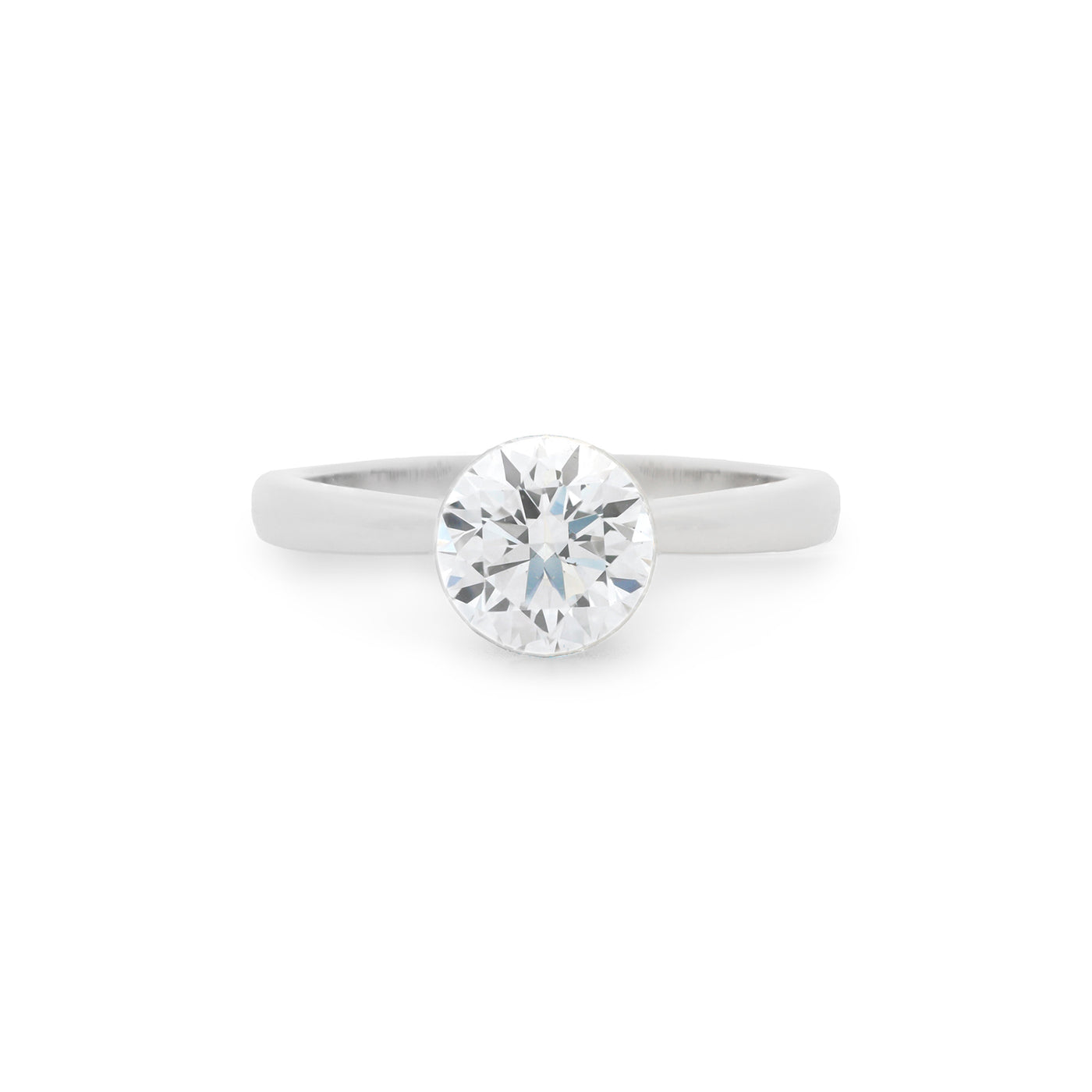 The Floeting Diamond Ring in Platinum | 1.23ct E VVS2