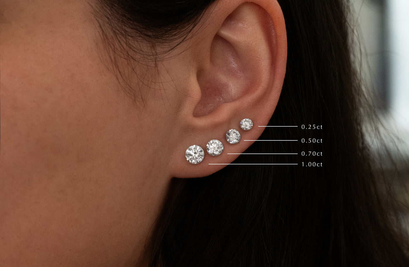 The Floeting® Diamond Single Stud Earring