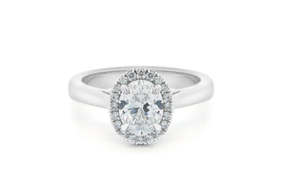 Luminous: Oval Cut Diamond Halo Ring