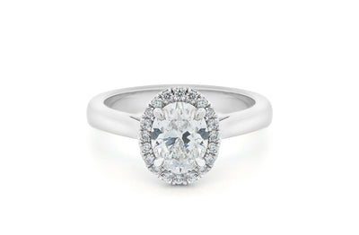 Luminous: Oval Cut Diamond Halo Ring