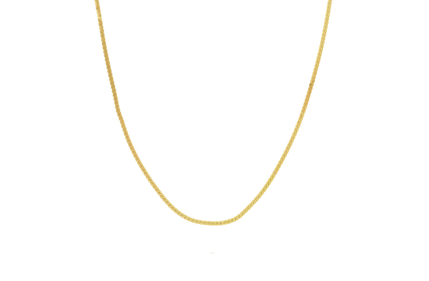 Serpentine Necklace in Yellow Gold