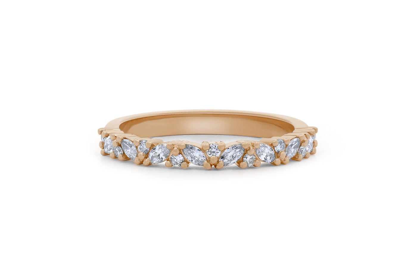 Marquise and Brilliant Cut Diamond Set Ring