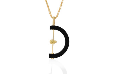 Now you C it, now you don't: Yellow Diamond and Black Jade Pendant | 0.73ct