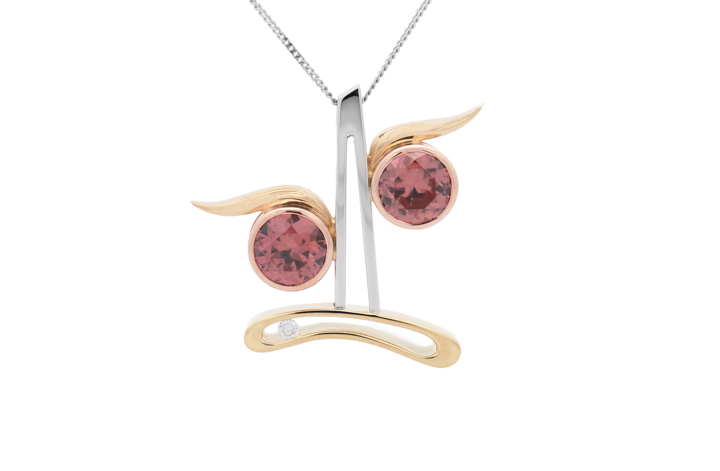 Picaz: Zircon and Diamond Pendant in Gold and Platinum | 7.45ctw