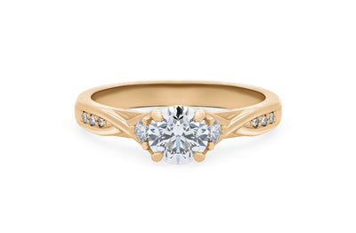 Pirouette: Brilliant Cut Diamond Solitaire Ring