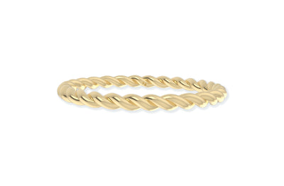 Classic Rope Twist Ring in 18ct yellow gold