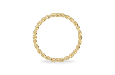 Classic Rope Twist Ring in 18ct yellow gold