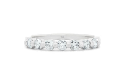 Brilliant Diamond Shared Claw Set Ring in Platinum or White Gold
