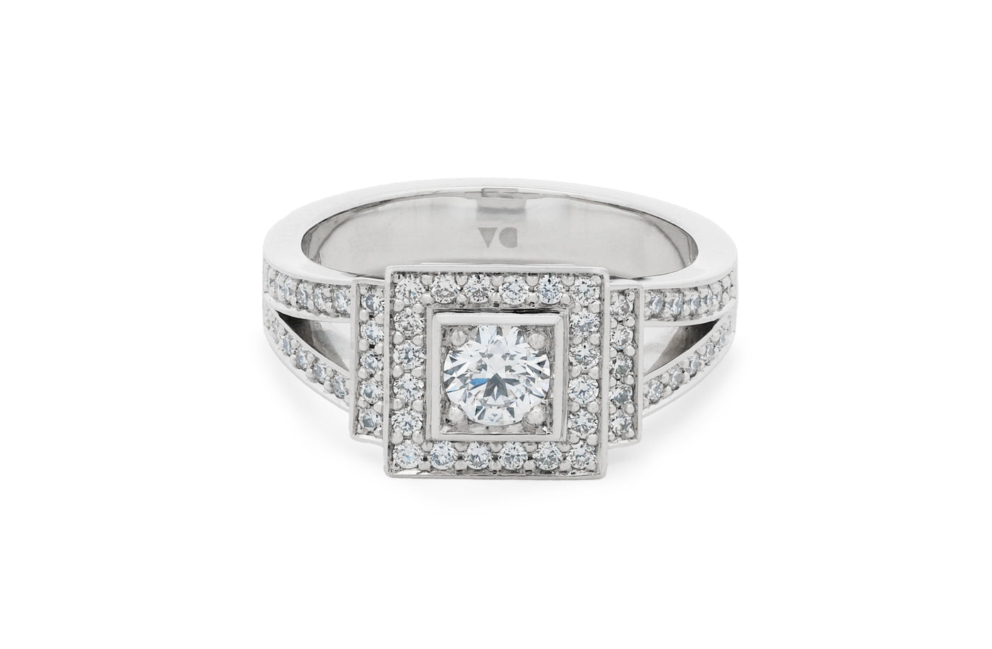 Terrace: Brilliant Cut Diamond Halo Ring