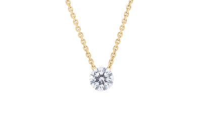 The Floeting Diamond Pendant in Yellow Gold | 0.34ct H VVS2