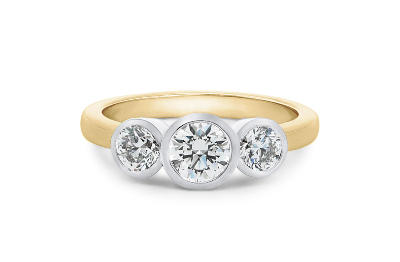 Trinity: Brilliant Cut Diamond Three Stone Ring