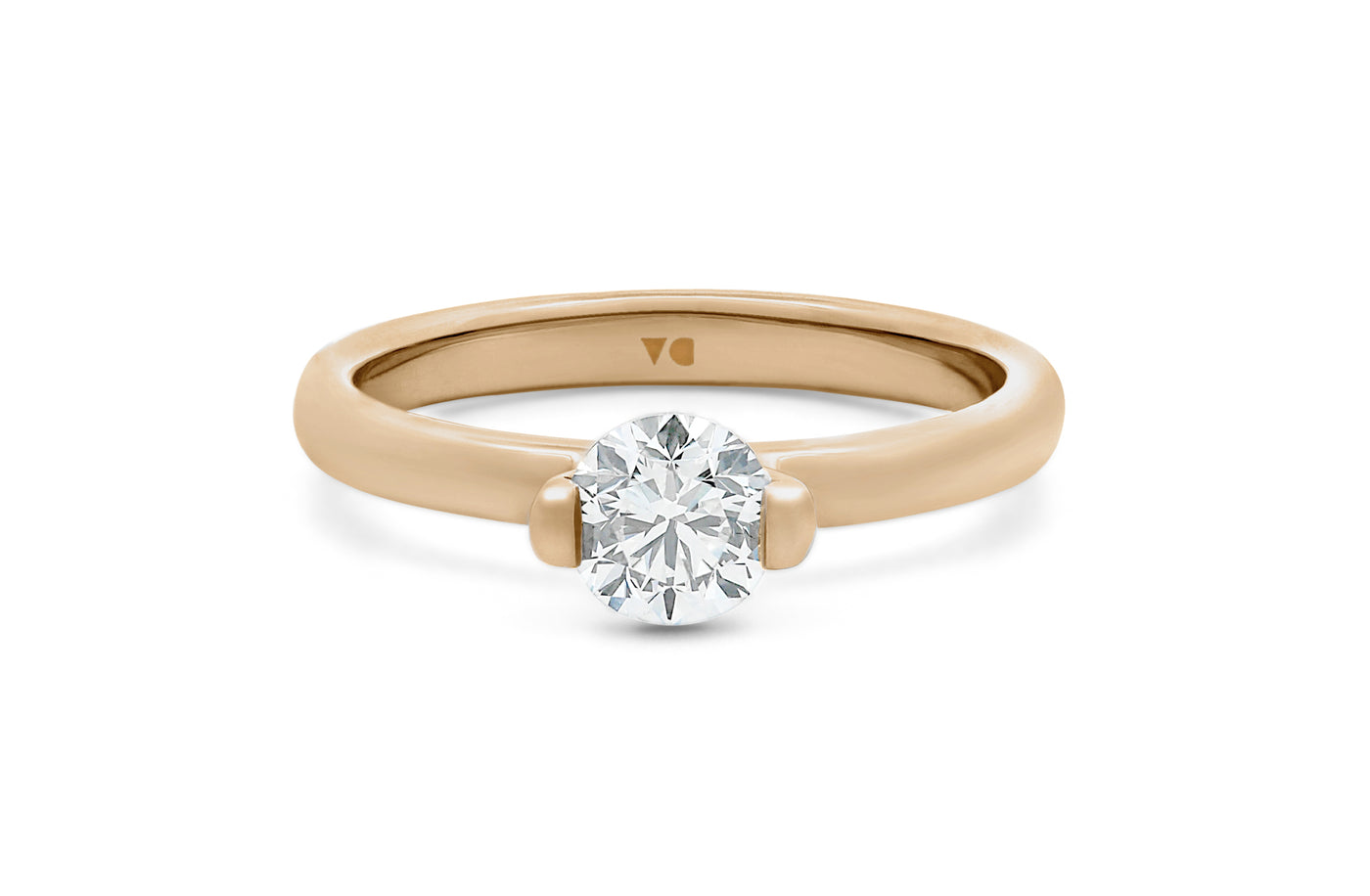 Tulip: Brilliant Cut Diamond Solitaire Ring