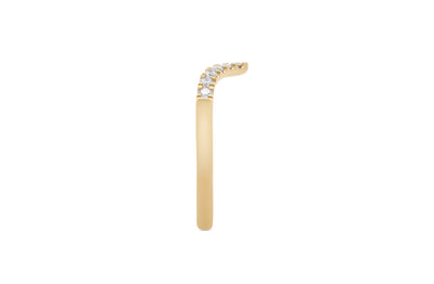 Brilliant Cut Diamond Claw Set V-shaped Ring | 0.22ctw