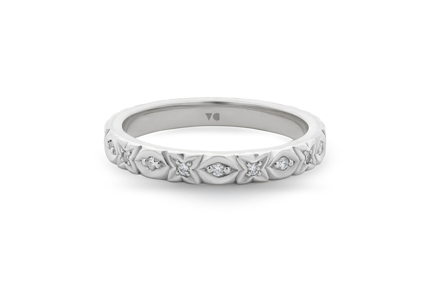 X's and O's Brilliant Cut Diamond Eternity Ring