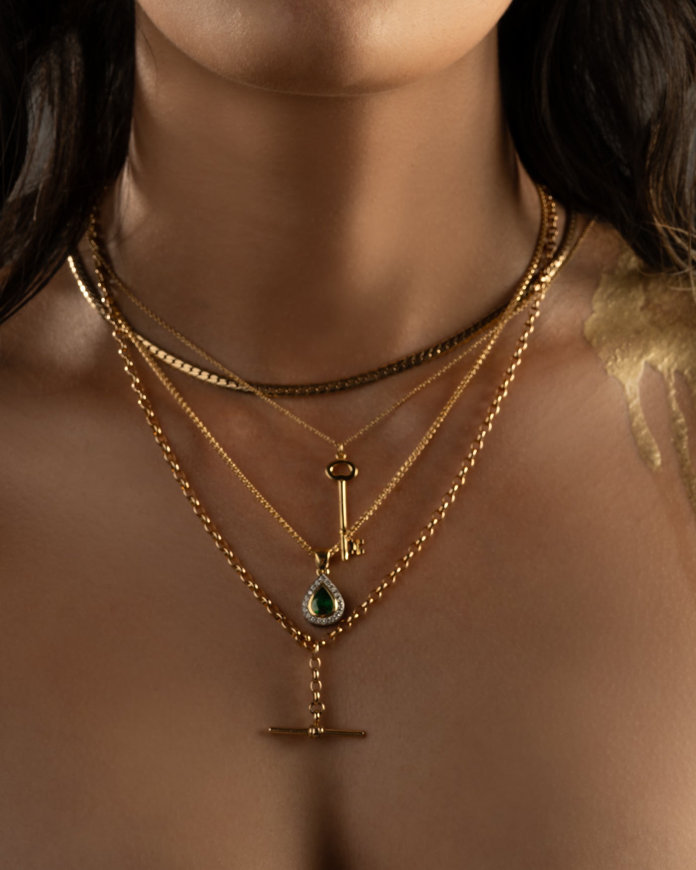 Key Pendant in Yellow Gold