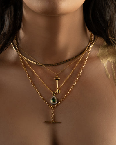 Key Pendant in Yellow Gold