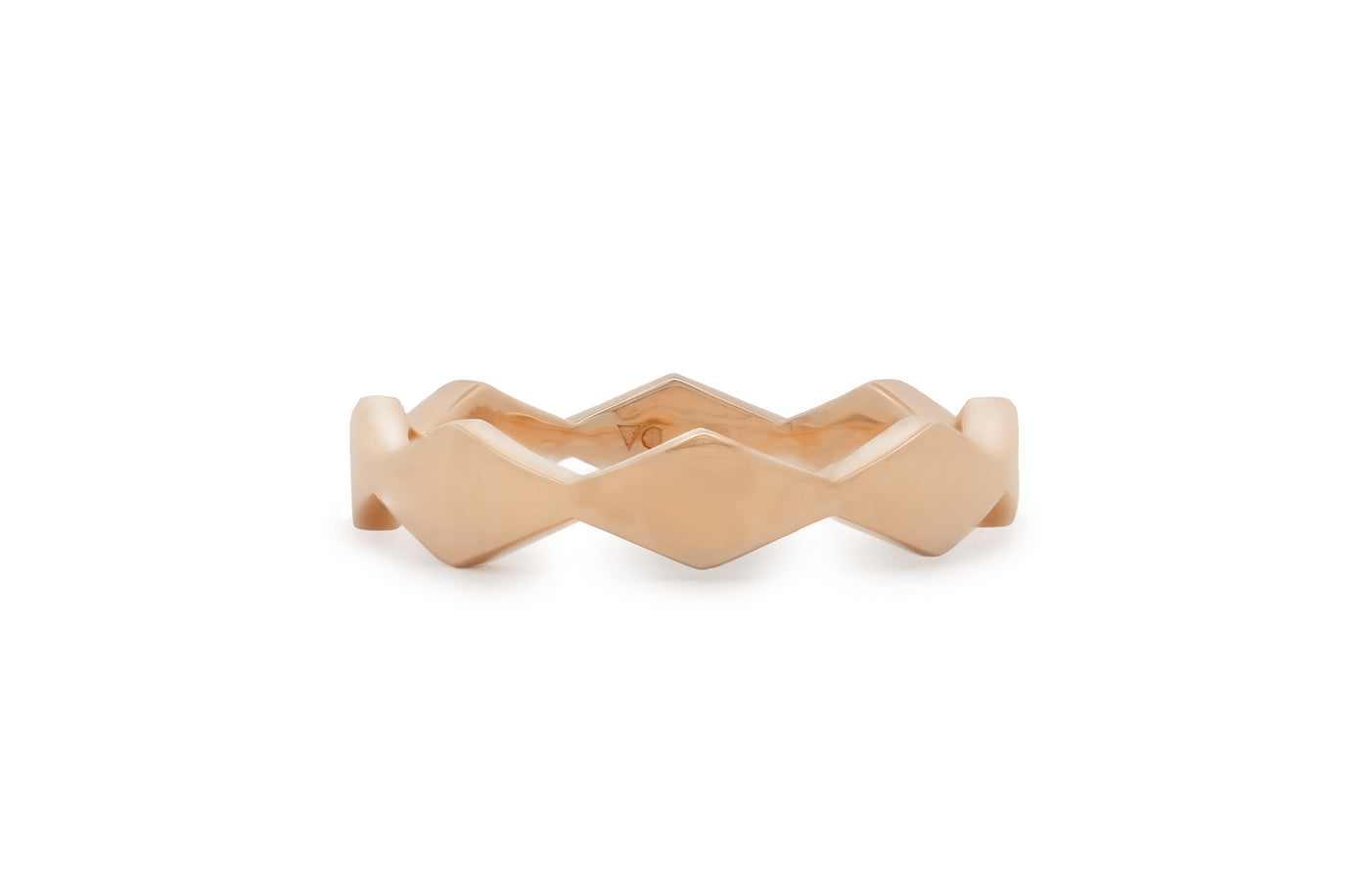 Zig Zag Ring in Rose Gold