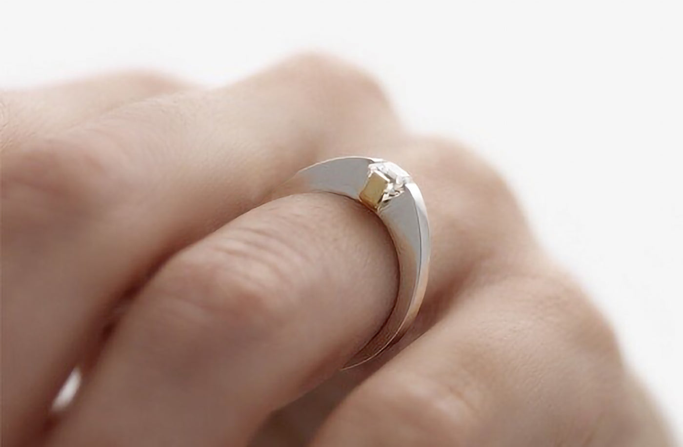 Abridgd: Asscher Cut Diamond Solitaire Ring