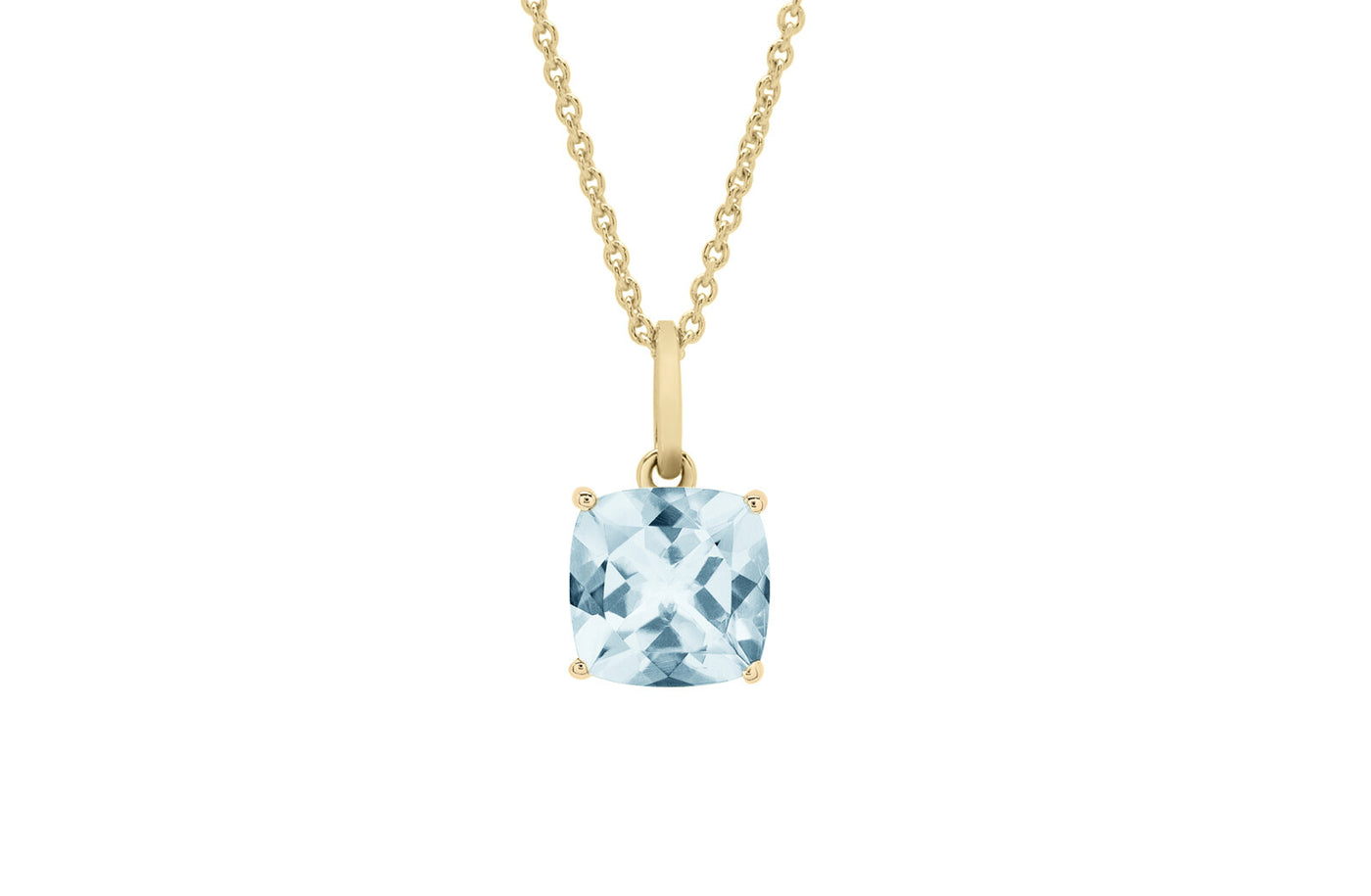 Blue Topaz Solitaire Pendant in Gold | 2.40ct