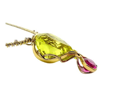 Exclaim: Tourmaline and Citrine Pendant