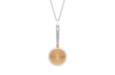 Sunny Side Up: Natural Diamond Crystal Frying Pan Pendant in Gold | 1.84ct