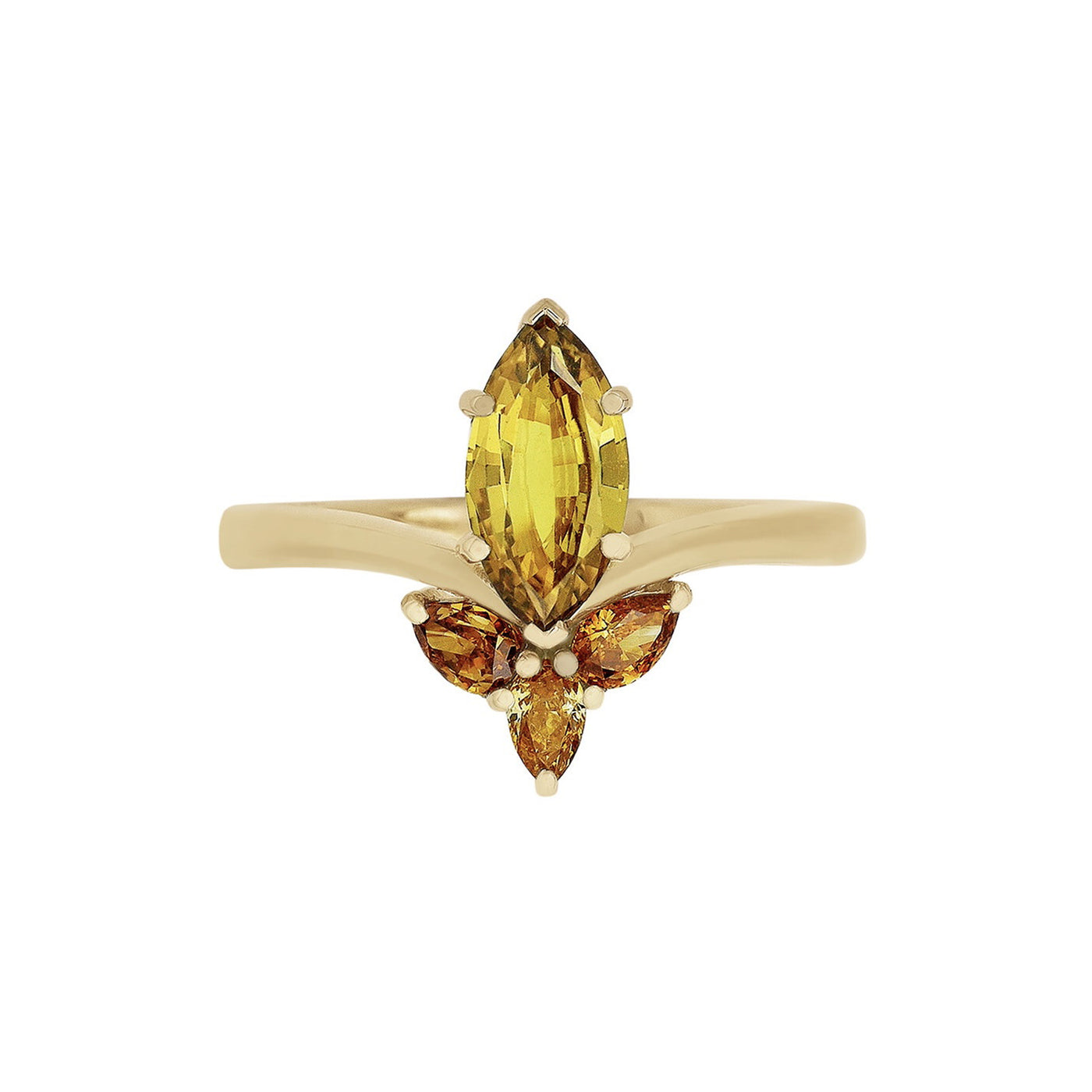 Noble: Sapphire & Diamond Ring in Yellow Gold | 1.40ctw