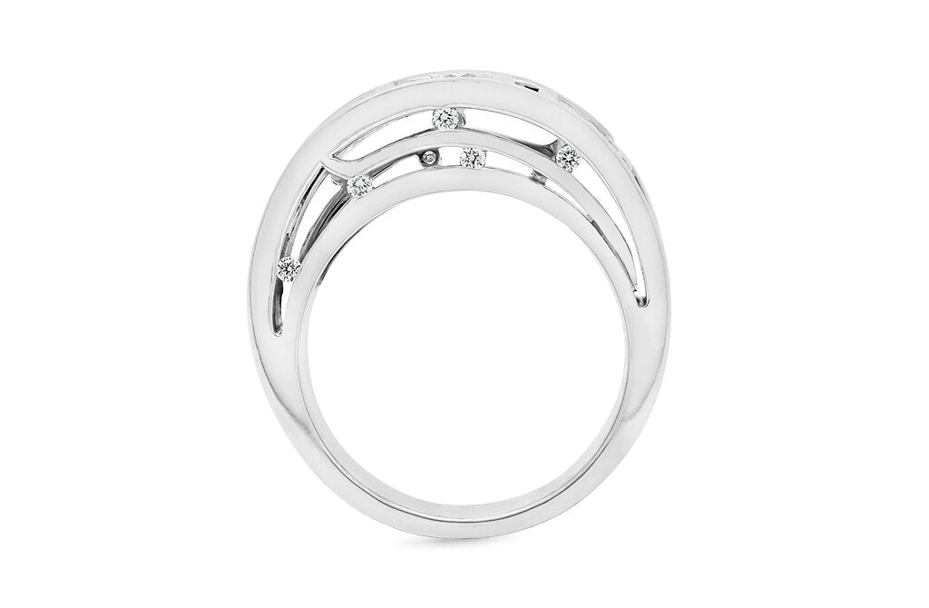 Kingfisher Unique Diamond Engagement Ring in Platinum
