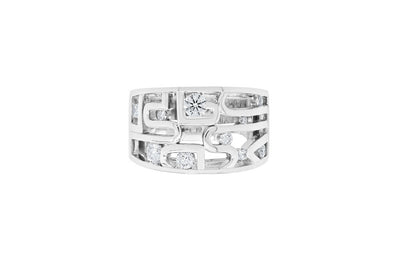 Kingfisher Unique Diamond Engagement Ring in Platinum