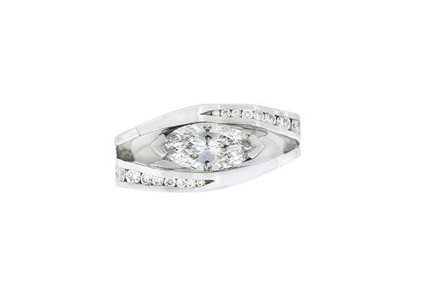 Pablo Faces: Marquise Cut Diamond Set Ring