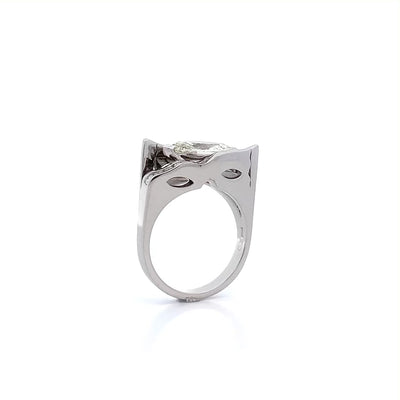Changing Faces: Marquise Cut Diamond Cluster Ring in Platinum