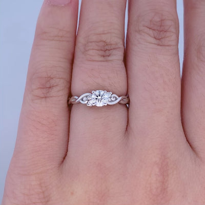 Cara: Brilliant Cut Diamond Solitaire Ring in Platinum | 0.36ct G VS2