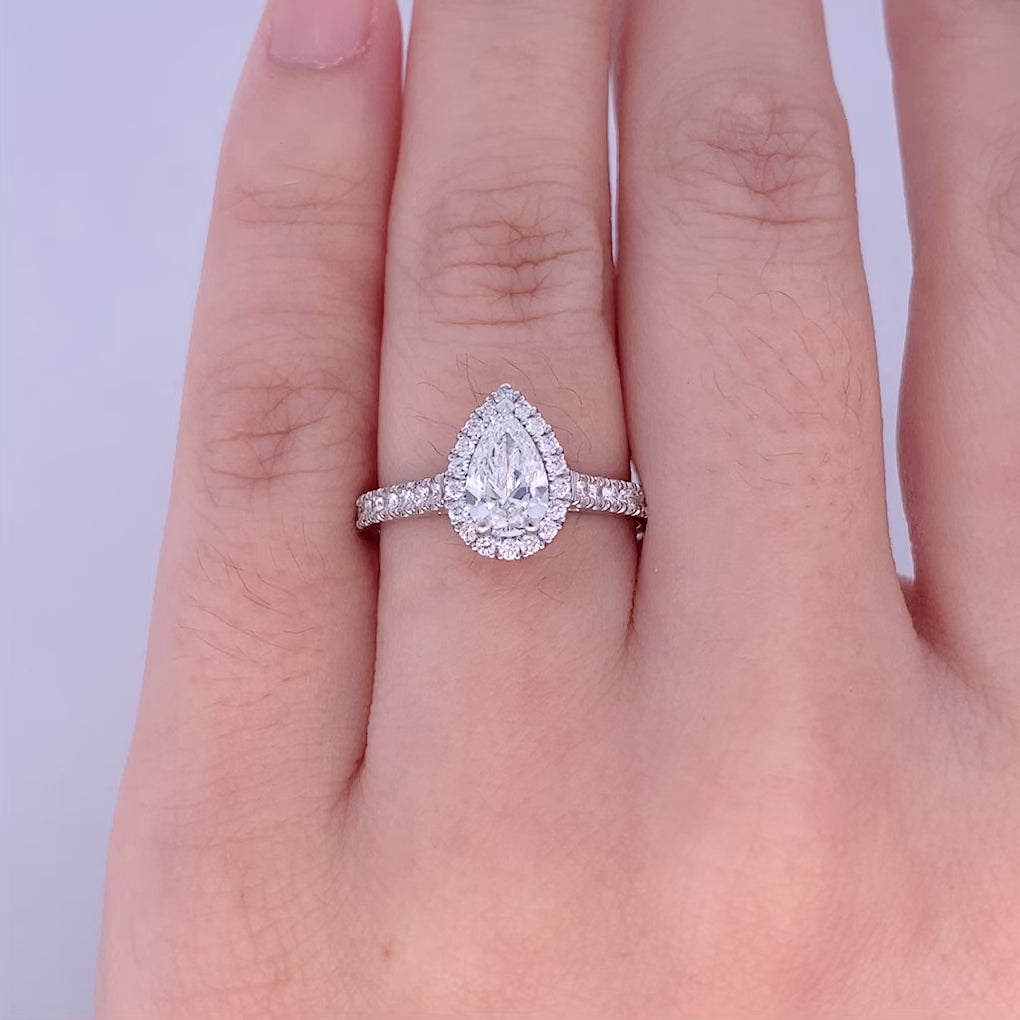 Adorn: Pear Cut Diamond Halo Ring