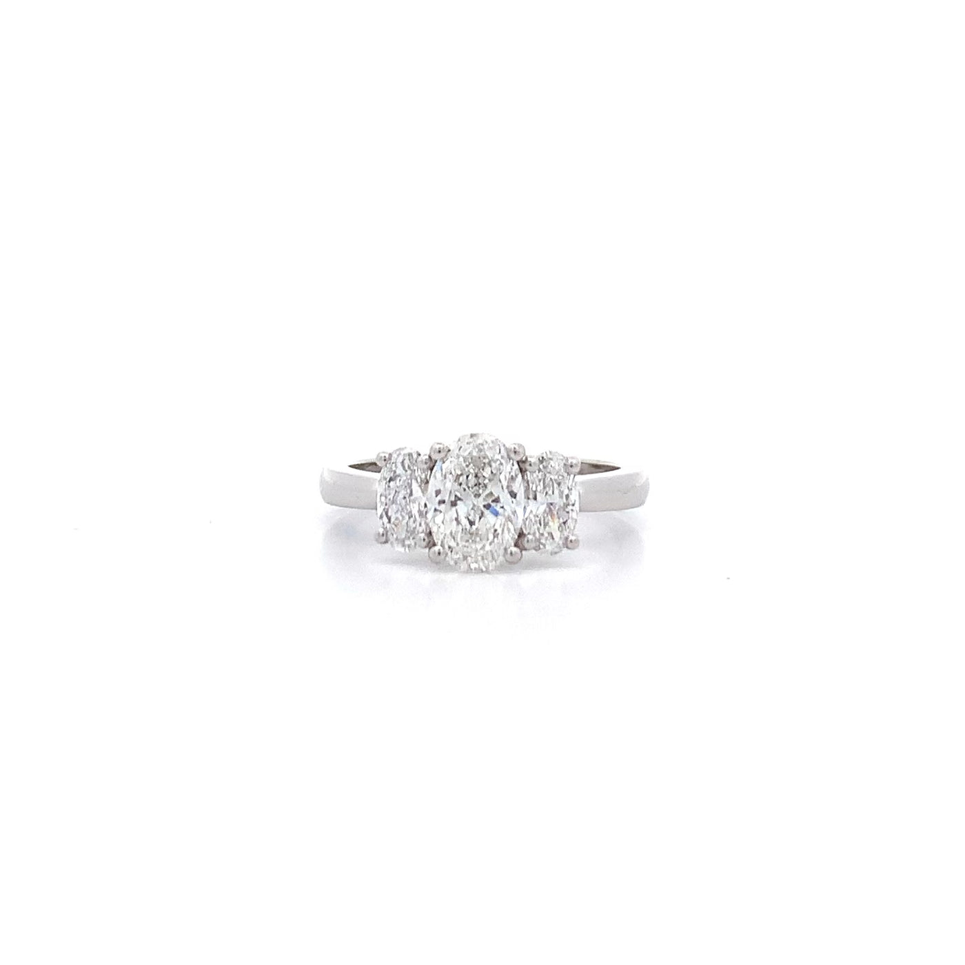 Harmony: Oval Cut Diamond Three Stone Ring in Platinum | 1.67ctw