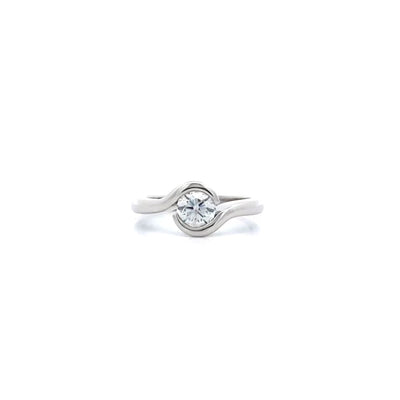 Wander: Brilliant Cut Diamond Solitaire Ring in Platinum | 0.70ct G VS2