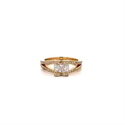 Corin: Radiant Cut Diamond Solitaire Ring