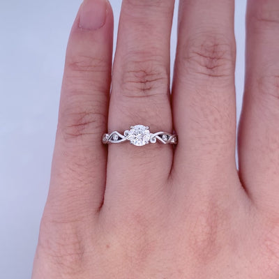 Aoraki: Brilliant Cut Diamond Solitaire Ring in Platinum | 0.62ctw