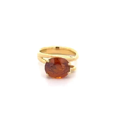 Tangerine: Zircon Dress Ring in Yellow Gold | 8.21ct