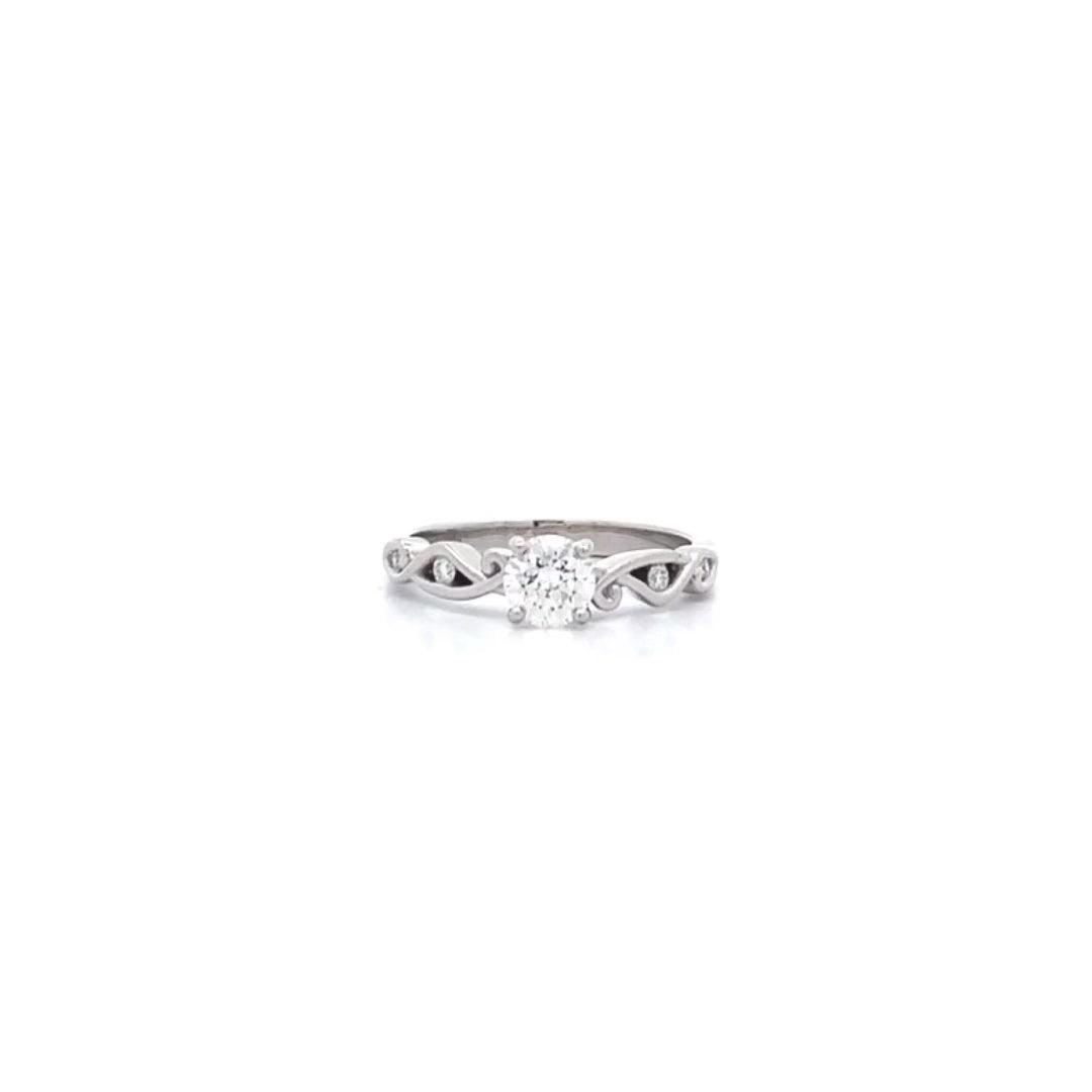 Aoraki: Brilliant Cut Diamond Solitaire Ring in Platinum | 0.62ctw