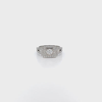 Terrace: Brilliant Cut Diamond Halo Ring