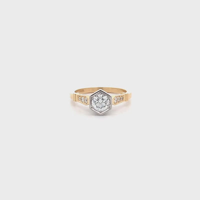 Galliard: Brilliant Cut Diamond Solitaire Ring in Yellow Gold | 0.72ctw