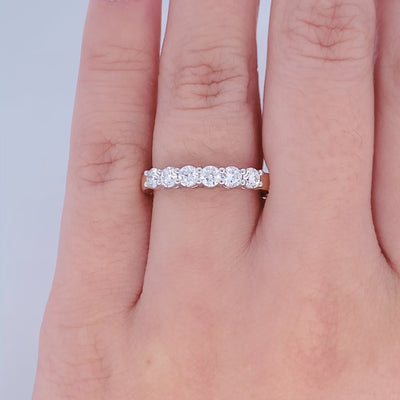 Diamond Set Six Stone Ring in Yellow Gold | 0.60ctw