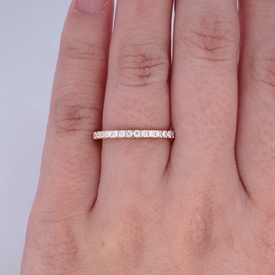 Brilliant Diamond Scallop Set Ring in Yellow Gold | 0.32ctw