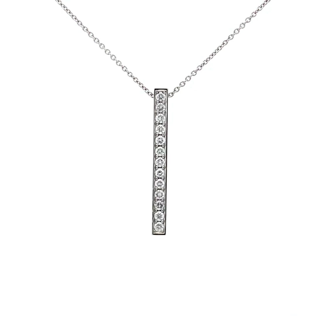 Desleigh: Diamond Drop Pendant in Platinum | 0.39ctw