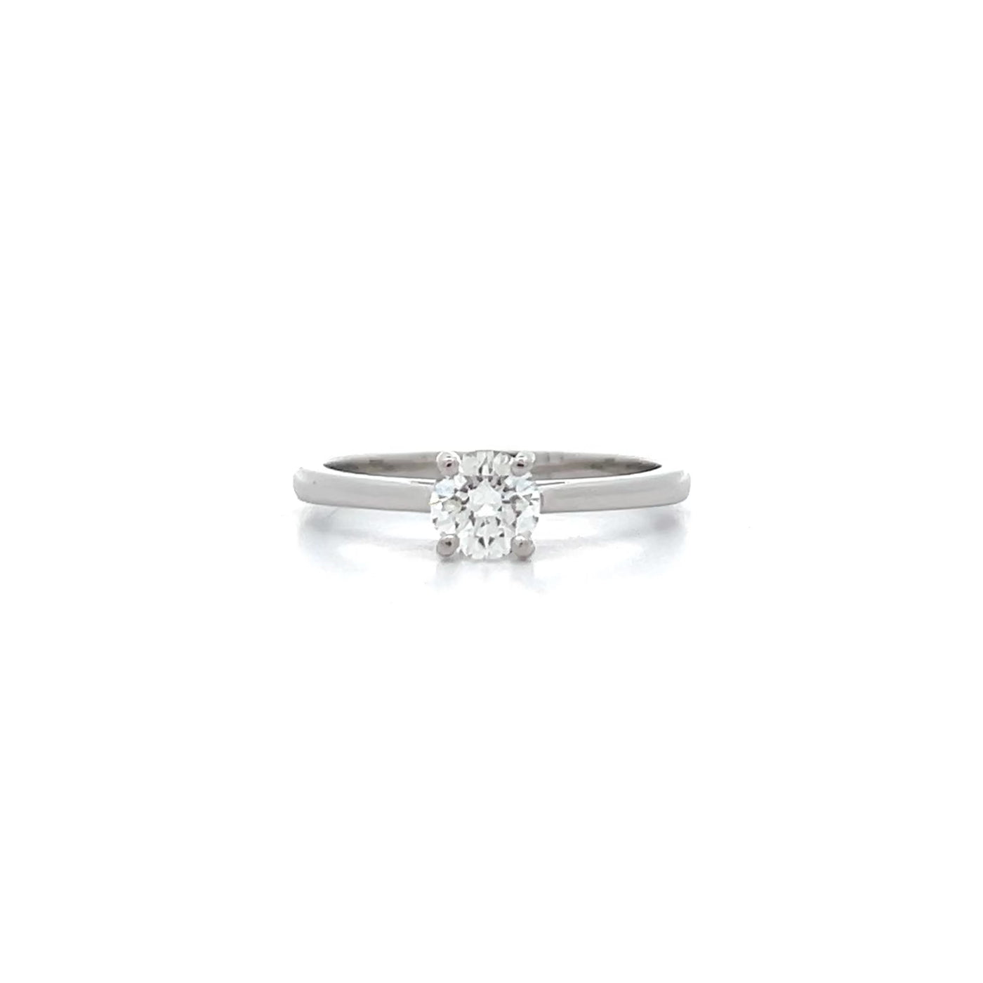 Alice: Brilliant Cut Diamond Solitaire Ring in Platinum | 0.51ct H SI1