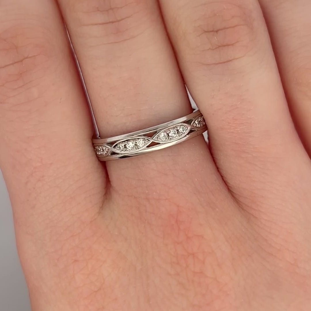 Brilliant Cut Diamond Set Infinite Eternity Ring in Platinum | 0.30ctw
