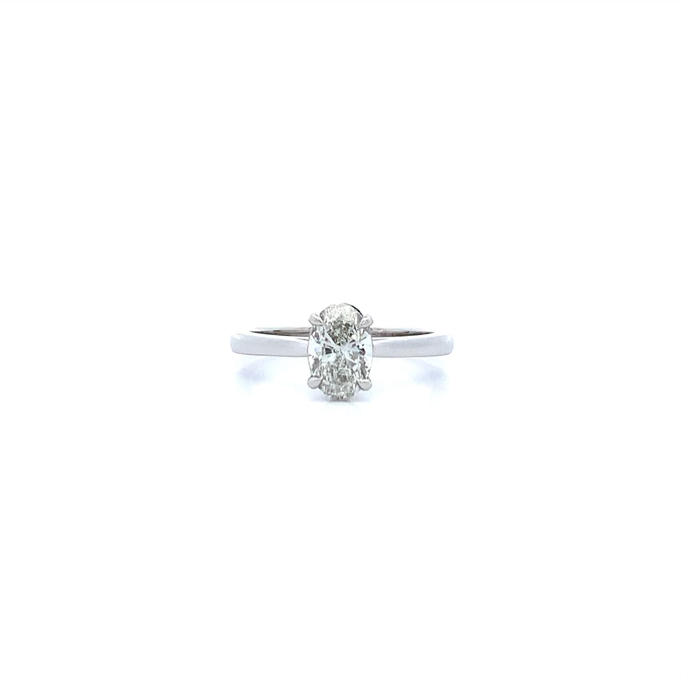 Alice: Oval Cut Diamond Solitaire Ring in Platinum | 1.01ct J VS2