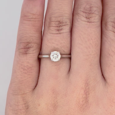 Alice: Brilliant Cut Diamond Solitaire Ring in Platinum | 0.51ct H SI1